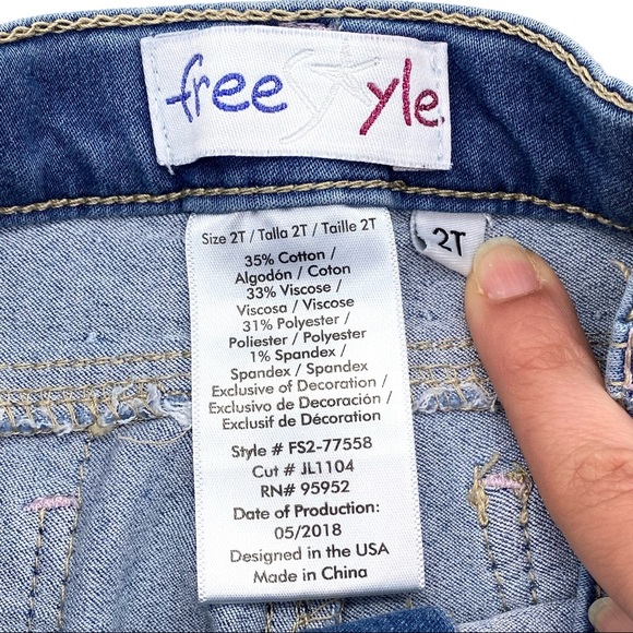 EUC Freestyle Light Denim Washed Jade Jegging Jeans, 2T - Picture 7 of 9